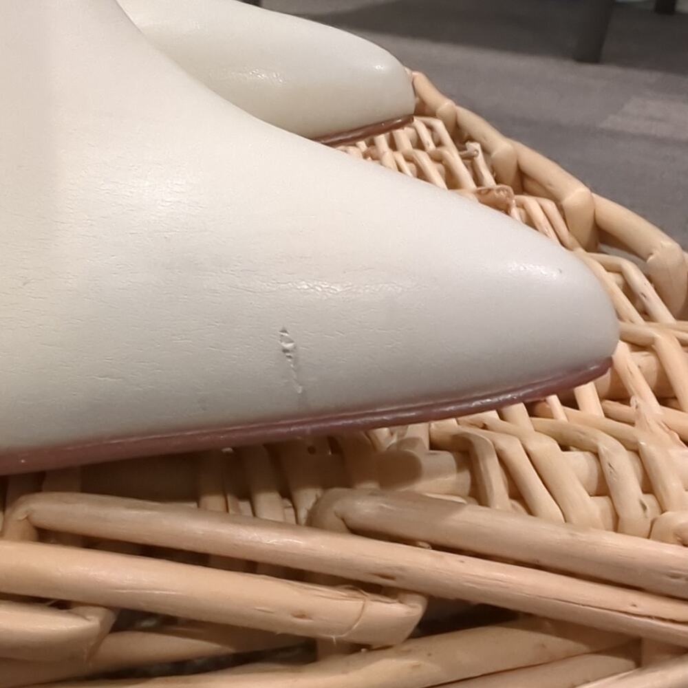 Izabella Rue Ivory Stiletto Booties Size 6 - Picture 8 of 10